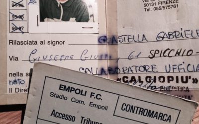 La mia prima esperienza nel mondo giornalistico sportivo: corrispondente da Empoli per il settimanale “Calcio Più”