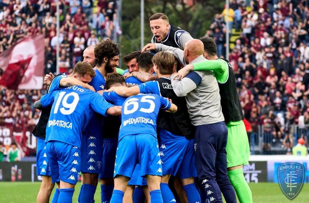 SERIE A – 34a Giornata | Il miglior Empoli della stagione stoppa la corsa della Salernitana, imbattuta da dieci giornate. Finisce 2-1 (Cambiaghi-Caputo), traversa di Ebuehi e un bel gol annullato a Pjaca.