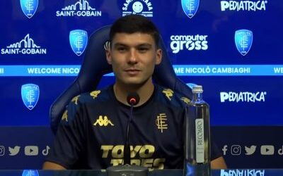 Nicolò Cambiaghi torna subito a vestire la maglia azzurra, dopo appena due mesi di Atalanta. “E’ la decisione migliore per tutti, per me che posso continuare il mio percorso di crescita qui in questo straordinario ambiente, penso per l’Empoli perché mi ha fortemente rivoluto e dove spero di ridare il mio contributo, e per l’Atalanta che crede molto nella mia crescita con questa squadra.  Mi chiedete se ci sono state molte squadre sulle mie tracce, posso confermare, ma voglio dirvi che l’Empoli in realtà è sempre stata la prima scelta, nel caso in cui non dovesse essere ancora il momento di indossare la casacca nerazzurra”.