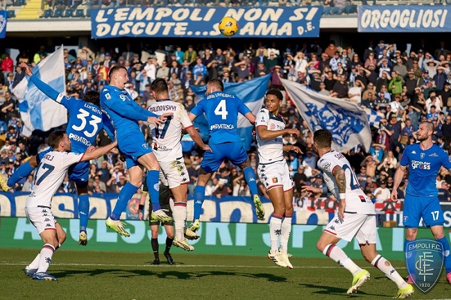 SERIE A – Giornata n°23 | Pareggio a reti inviolate tra Empoli e Genoa: palo di Cambiaghi, ma Luperto e Caprile salvano lo 0-0