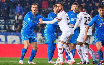 SERIE A – 24a Giornata | Pioggia, pianti, sfortuna, rabbia e rimpianti. L’Empoli sbatte sul palo, perde anche Viti, resta in dieci (Marianucci perché?) e cade dopo una gara giocata alla pari con il Milan.