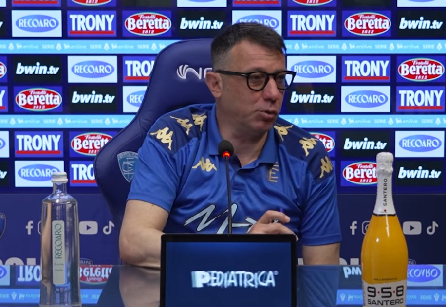 SALA STAMPA | Il tecnico azzurro Roberto D’Aversa alla vigilia di Monza-Empoli