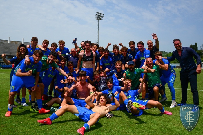 UNDER 16 IN FINALE SCUDETTO | Gli azzurrini eliminano l’Inter e si giocheranno il tricolore contro la Juventus. Terza finale scudetto consecutiva in tre anni per il settore giovanile empolese.