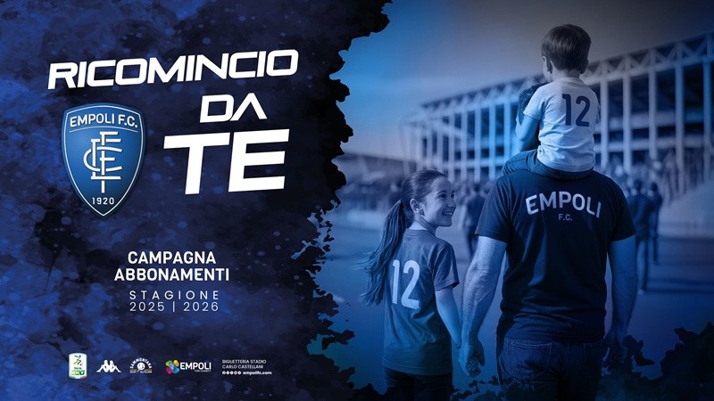 Parte la campagna abbonamenti dell’Empoli 2025/26: “Ricomincio da TE!”